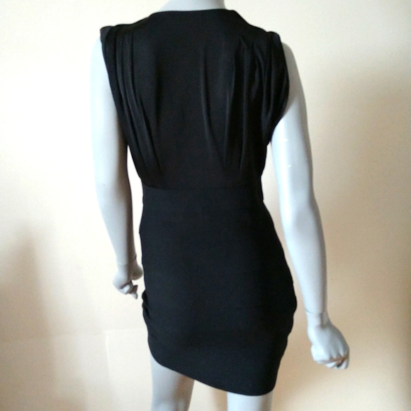 Black Half Bondage Full Zip Dress - Picture 5 of 6